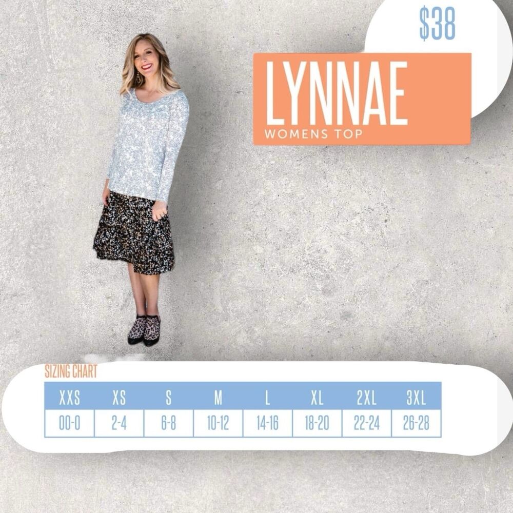 LuLaRoe Lynnae Long Sleeve Shirt-Size XL- Black And White Stripe Print-NWT - Picture 5 of 5